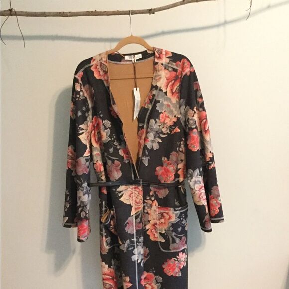 - Solitaire Garden Floral Print Faux Suede Jacket - Picture 5 of 13